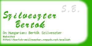 szilveszter bertok business card