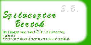 szilveszter bertok business card